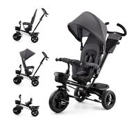 Kinderkraft Aveo Tricycle Bébé Évolutif, Draisienne Évolutif, Trike Bebe, Velo Poussette Bebe Évolutif, Velo Enfant 5 Ans, De 9 Mois, Pliable, Facile À Plier, Accessoires Pratiques, Gris