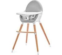 Kinderkraft Chaise haute bébé évolutive 2 en 1 FINI Plateau réglable Tablette amovible - Gris Gris G