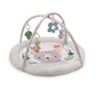 Kinderkraft COZYPLAY - Tapis d'éveil 2 en 1 - Gris clair - Doux comme une peluche - Stimule le développement - Incl. 2 jouets, anneau de dentition, miroir - Lavable en machine