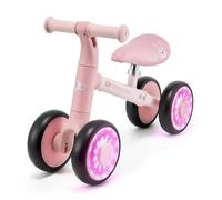 Kinderkraft Cutie Flash Draisienne Mini, vélo d'apprentissage, sans Pédales, Roues EVA, Roues avec LED, en Acier, Design Moderne, Construction Sûre, pour Enfants à partir de 12 Mois, Rose