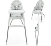 Kinderkraft DINNLY - Chaise pliante pour enfants - Confortable et imperméable - Harnais à 5 points - Grandit avec l'enfant - Facile à nettoyer - Cadre en acier stable