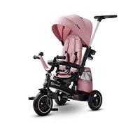 Kinderkraft EASYTWIST Tricycle pour Enfant avec Accessoires, fenêtre de Toit, Sangles de sécurité, Rotation à 360 °, Roue Libre, Barre de poussée, Convient aux Enfants de 9 Mois à 5 Ans, Rose