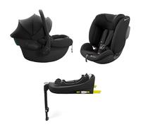 KINDERKRAFT ENDURA SAFE MODULAR SYSTEM, 3en1, pour enfants et nourrissons, Siège auto, Base pivotante (90°), Ultra léger (3,2 kg), SYSTÈME DE PROTECTION LATÉRALE+ (SPS+), Noir