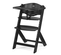Kinderkraft ENOCK Chaise Haute 2en1, Bois de Hêtre, Réglable, Noir