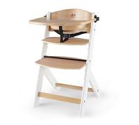 Kinderkraft ENOCK Chaise Haute Bébé 3en1, Bois Naturel, Évolutive, Blanc