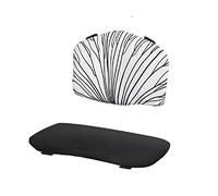 Kinderkraft ENOCK Coussin de Chaise Haute bébé, Sangles de Fixation, Facile à Nettoyer, 2 Coussins très Doux, Fabriqués dans Une matière agréable au Toucher, Noir