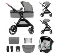 Kinderkraft ESME Poussette 3en1 avec Siège Auto Mink PRO i-Size, Gris