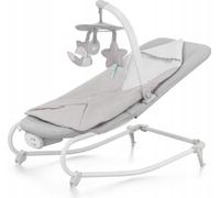 Kinderkraft FELIO 2 Transat - Transat 2 en 1 - Fonction balancelle - Vibration & Musique - Avec arceau de jeu & accessoires - Housse lavable - Gris