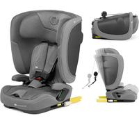 Kinderkraft Fix2go Siège Enfant I-Size, 76-150 Cm Avec Base Isofix, Top Tether, Sensor Électroniques, Jusqu'à Environ 12 Ans, Systèmes De Sécurité, Sellerie Haut De Gamme, Inclinable, Gris