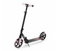 Kinderkraft Freely jusqu'à 100 kg, Scooter, Trottinette Pliable, pour Enfants à partir de 5 Ans et Adultes, Grandes Roues en PU de 20 cm, Hauteur de Guidon réglable de 82 cm à 105 cm, Rosa