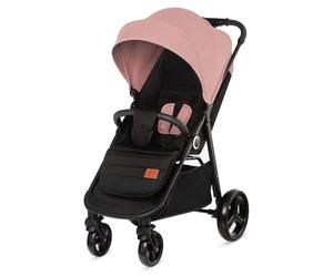 Kinderkraft GRANDE PLUS Poussette Canne dès la Naissance jusqu’à 22 kg, Pliage d'une seule main, Position allongée, Capote extensible, 4 Roues amorties, Rose