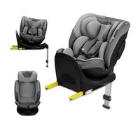 Kinderkraft I-FIX i-Size, Siège auto 5 en 1, 40-150 cm, De la naissance à 12 ans, H-GUARD+, Dernières normes de sécurité, Mousse EPP, s'adapte à l'enfant, Rotation facile à 360°, Gris