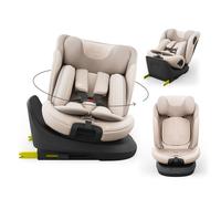 Kinderkraft I-GROW 2 PRO Siège Auto i-Size 40-150 cm (0-12 ans), Dos à la route jusqu’à 105 cm, 5 inclinaisons, ISOFIX + Top Tether, H-GUARD+ & SPS+, Beige