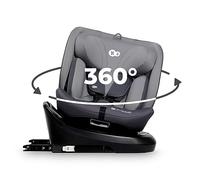 Kinderkraft I-GROW Siège auto bébé, I-SIZE 40-150 cm, 0 à 36 kg évolutif, dès la naissance et jusqu'à 12 ans environ, Groupe 0/1/2/3, Isofix, 360°, RWF, FWF, Protections latérales, Gris
