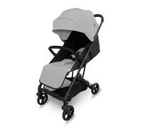 Kinderkraft INDY3 Poussette dès la naissance, poussette de voyage, avec système de pliage à une main, gris