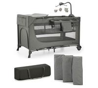 Lit parapluie 3en1 JOY 2 avec accessoires gris foncé