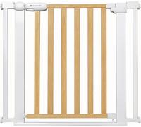 Kinderkraft Lock&GO Barrière de sécurité sans perçage, barrière de porte, barrière de sécurité pour enfants, de 75 à 103 cm, ouverture à 90 degrés, double verrouillage, bois