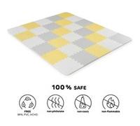 Kinderkraft LUNO, Tapis en mousse 1er age, Puzzle d'eveil bébé, Jaune Jaune G