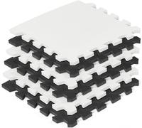Kinderkraft LUNO - Tapis en mousse - 30 pièces de puzzle - antidérapant - imperméable - 150 x 180 cm - dès 10 mois - Noir
