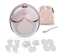 Kinderkraft Tire-lait électrique MAMAFLOW – portable, sans fil, 4 modes, 9 intensités, USB‑C – Rose