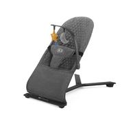 Kinderkraft MIMI Transat bébé, Balancelle de La Naissance à 9 Mois, Dossier réglable sur 3 niveaux, Pliable à plat, Facile à transporter, Arche avec jouets, Gris