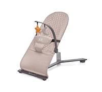 Kinderkraft MIMI Transat bébé, Balancelle de La Naissance à 9 Mois, Dossier réglable sur 3 niveaux, Pliable à plat, Facile à transporter, Arche avec jouets, Beige
