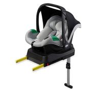 Kinderkraft MINK PRO i-Size + MINK FX, Siège Auto, Multifonction, de 0 à 13 kg, Groupe 0+, 40 à 75 cm, RWF, ISOFIX, base MINK FX incluse, Système de Voyage, 3.5kg, Gris