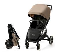 Kinderkraft Poussette canne MITZY – Jusqu'à 27 kg, pliage d'une main, roues amorties – Beige