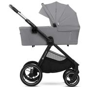 Kinderkraft NEA 2 Kinderkraft Poussette de la naissance à 22 kg, pliable d'une seule main, position allongée, grande capote, les 4 roues amorties, extrêmement légère, UPF50+, panier jusqu'à 5 kg, gris