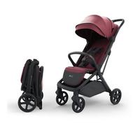 Kinderkraft NUBI 3 Poussette jusqu'à 22 kg, poussette, avec pliage automatique, capote imperméable, filtre UPF 50+, poids léger 8,7 kg, position allongée, harnais de sécurité 5 points, bourgogne