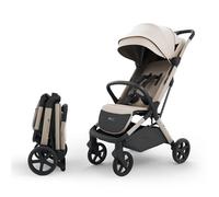 Kinderkraft NUBI 3 Poussette jusqu'à 22 kg, poussette, avec pliage automatique, capote imperméable, filtre UPF 50+, poids léger 8,7 kg, position allongée, harnais de sécurité 5 points, beige