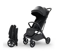 Kinderkraft NUBI 3 Poussettejusqu'à 22 kg, poussette, avec pliage automatique, capote imperméable, filtre UPF 50+, poids léger 8,7 kg, position allongée, harnais de sécurité 5 points, noir
