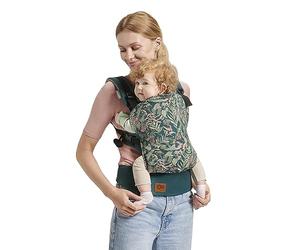 Kinderkraft Porte Bébé Physiologique MILO, Érgonomique, Portage Av/Ar, Vert