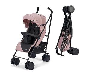 Kinderkraft Poussette Canne SIESTA, Parapluie, Pliable/Compacte, Position allongée, jusqu'à 22 kg, Rose