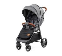 KINDERKRAFT - Poussette citadine GRANDE PLUS - 4 roues - Gris