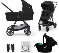 KINDERKRAFT Poussette combinée 3en1 Newly Classic noir + Mink PRO