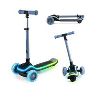 Kinderkraft RAKET Trottinette Enfant 1-50 kg, Roues LED, Réglable, Bleu