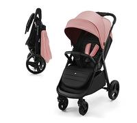 Kinderkraft RINE Poussette Canne, Poussette Compacte, Poussette Bébé, Légère, Roues en mousse durable, Imperméable avec Filtre UPF 50+, Rosa