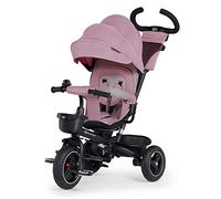 Kinderkraft SPINSTEP Tricycle bébé évolutif Vélo 5 en 1 jusqu'à 25 kg, Cabine étanche avec filtre UPF50+, Pliable, Siège pivotant 360 degrés, Réglable, Rose