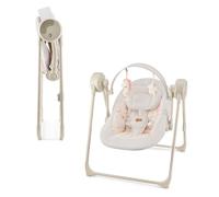 Kinderkraft SWINGEE Transat bébé, Balancelle de La Naissance, dossier réglable, 8 mélodies apaisantes intégrées, Berceau bébé, Léger et pliable, Beige