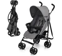 Kinderkraft TIK Poussette Légère, Ne Pèse Que 6,5 kg, Poussette De Voyage, Facile À Pince, Dossier Réglable, Gris