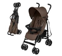 Kinderkraft TIK Poussette Légère, Ne Pèse Que 6,5 kg, Poussette De Voyage, Facile À Pince, Dossier Réglable En Position Allongée, De La 6 Mois, poids maximum jusqu'à 17kg, Brun