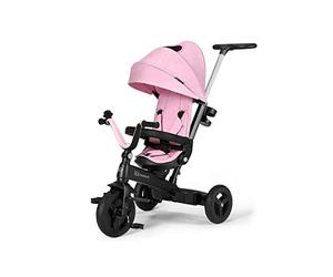 Kinderkraft Tricycle bébé evolutif TWIPPER, Siège pivotant à 360°, 9 mois à 5 ans, Rose
