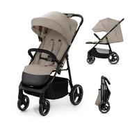 Kinderkraft TRIG 3 Poussette Canne, Légère, Position Allongée, Suspension 4 Roues, Pliable, Harnais réglables à 5 points, Repose-pieds, Jusqu'à 25 kg, Beige