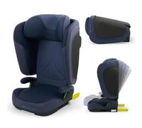 Kinderkraft UNITY 2 i-Size, Siège auto pliable 100-150 cm, De 3,5 à 12 ans environ, Appui-tête réglable, Rembourrage avec système AIR FLOW, Réglage du dossier sur 5 positions, Bleu