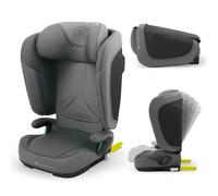 Kinderkraft UNITY2 Siège auto I-size 100-150 cm, Avec Isofix, Jusqu'à 12 ans, Systèmes de Sécurité, Facile à Nettoyer, Revêtement Respirant, Gris