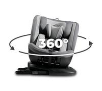 Kinderkraft XPEDITION I-Size 40-150 cm, Siège auto bébé 0 à 36 kg évolutif, Groupe 0/1/2/3, Isofix 360° pivotant, Têtière et largeur d'assise ajustable d'une seule main, Protections latérales, Gris
