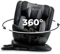 Kinderkraft Xpedition I-Size 40-150 Cm, Siège Auto Bébé 0 À 36 Kg Évolutif, Groupe 0/1/2/3, Isofix 360° Pivotant, Têtière Et Largeur D'assise Ajustable D'une Seule Main, Protections Latérales, Noir