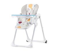 Kinderkraft Yumy Chaise Haute pour Bébé Ergonomique, Confortable, Inclinable, Pliable, avec Hauteur Réglable, Repose-Pieds, Double Plateau Amovible, pour Tout-Petit, de 6 Mois à 3 Ans, Multicolore
