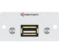 Kindermann Konnect Alu 50 USB 2.0, 1 m - cache de raccordement avec fouet de câble